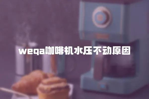 wega咖啡機水壓不動原因