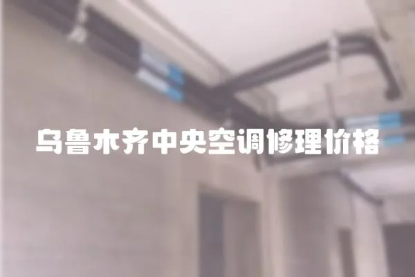 烏魯木齊中央空調修理價格