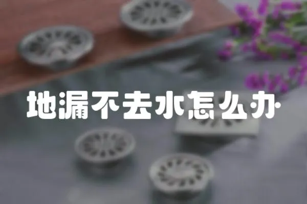 地漏不去水怎么辦