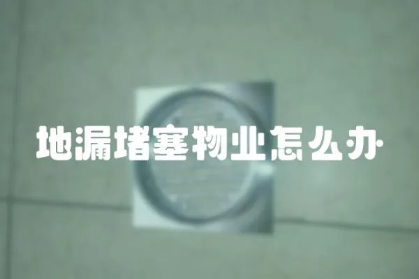 地漏堵塞物業怎么辦