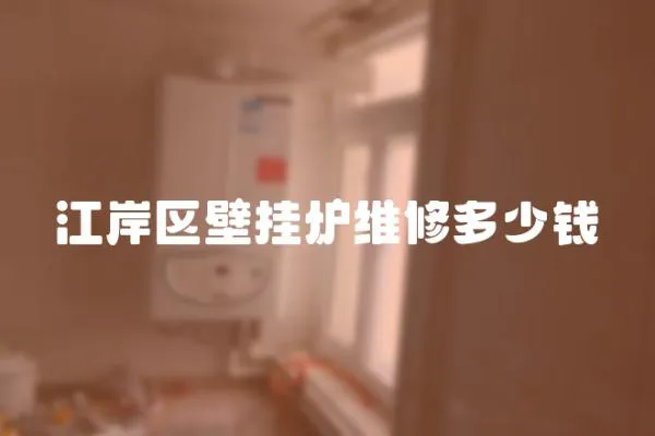江岸區壁掛爐維修多少錢