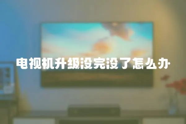 電視機(jī)升級沒完沒了怎么辦