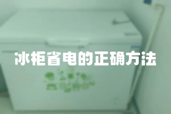 冰柜省电的正确方法