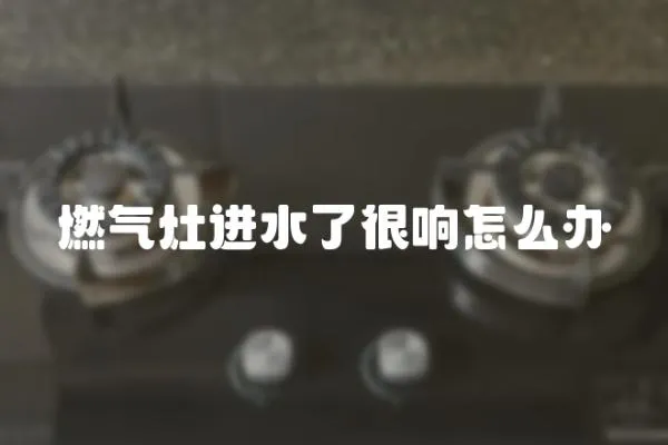 燃氣灶進水了很響怎么辦
