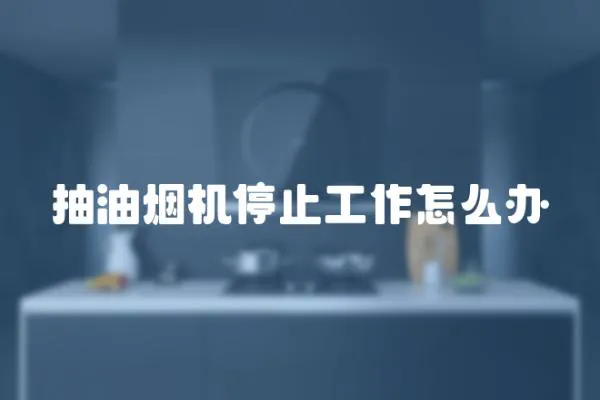 抽油煙機停止工作怎么辦