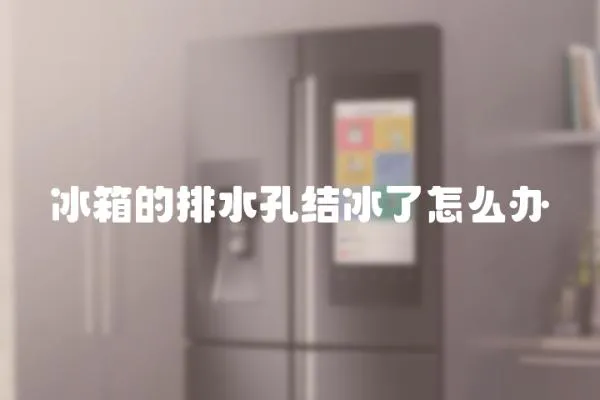 冰箱的排水孔結冰了怎么辦