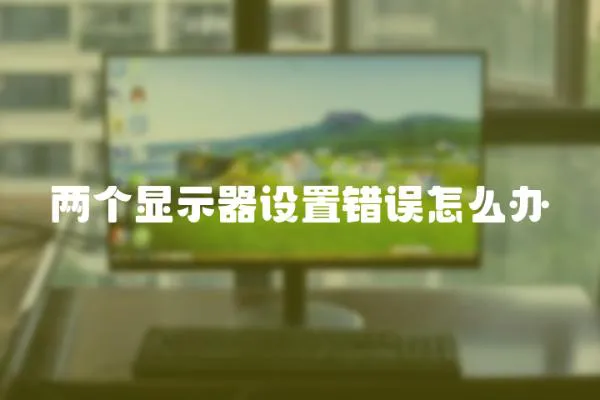 兩個顯示器設(shè)置錯誤怎么辦