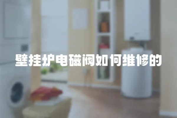 壁掛爐電磁閥如何維修的