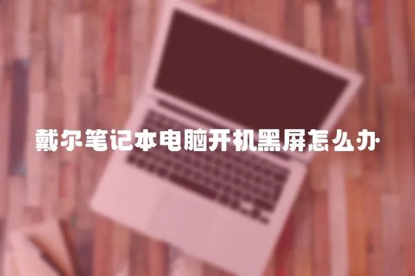 戴爾筆記本電腦開機(jī)黑屏怎么辦