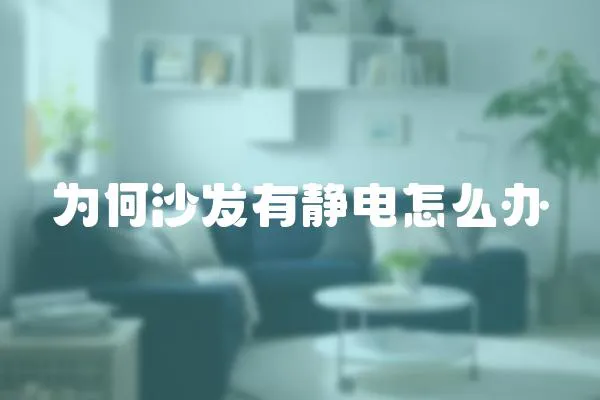為何沙發有靜電怎么辦