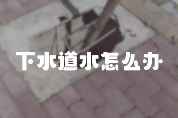 下水道水怎么辦