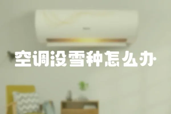 空調沒雪種怎么辦
