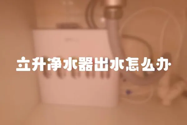 立升凈水器出水怎么辦