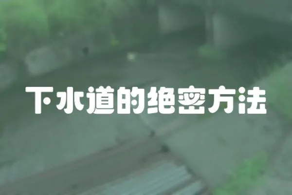 下水道的絕密方法