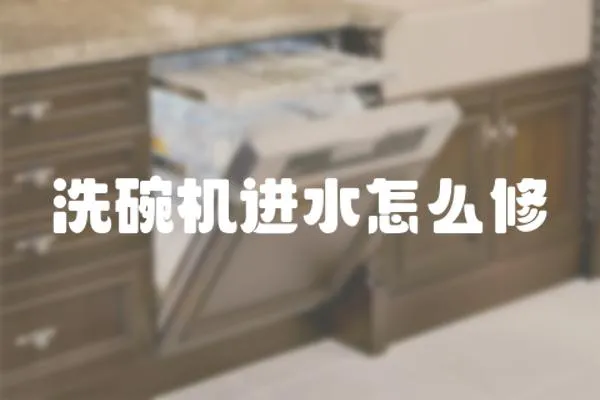 洗碗機(jī)進(jìn)水怎么修