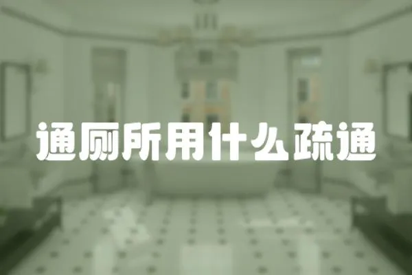 通廁所用什么疏通