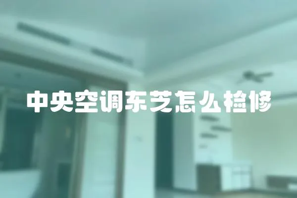 中央空調東芝怎么檢修