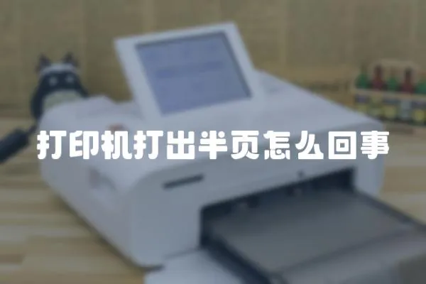 打印机打出半页怎么回事