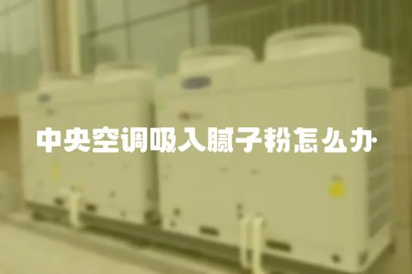 中央空調吸入膩子粉怎么辦