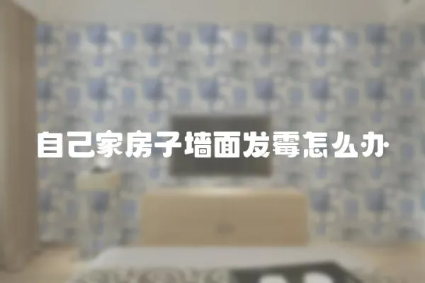 自己家房子墻面發(fā)霉怎么辦