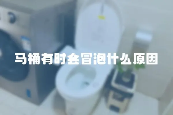 馬桶有時會冒泡什么原因