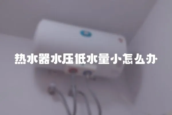 熱水器水壓低水量小怎么辦