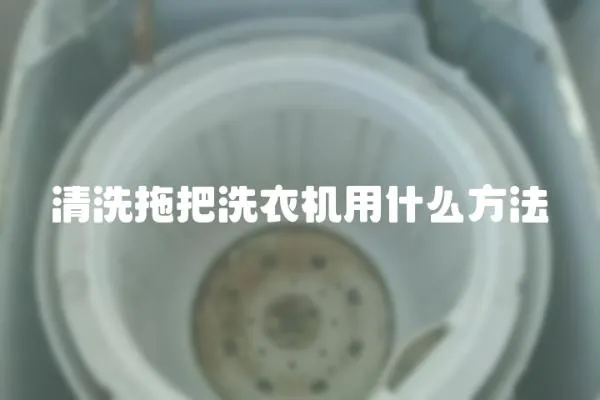 清洗拖把洗衣機用什么方法
