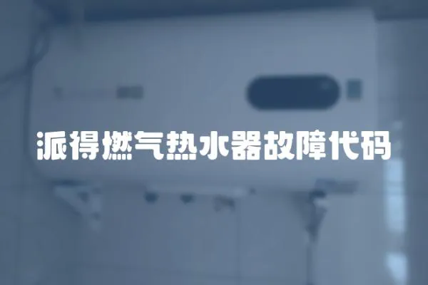 派得燃?xì)鉄崴鞴收洗a