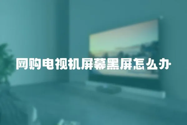 網購電視機屏幕黑屏怎么辦