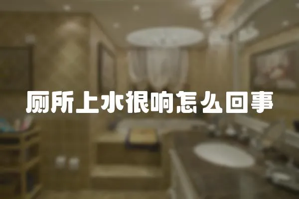 廁所上水很響怎么回事