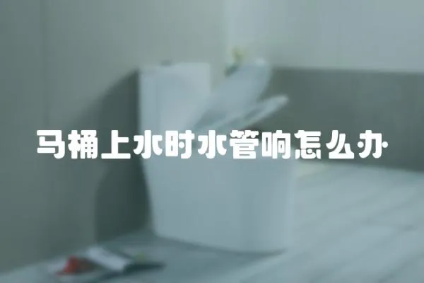 馬桶上水時水管響怎么辦
