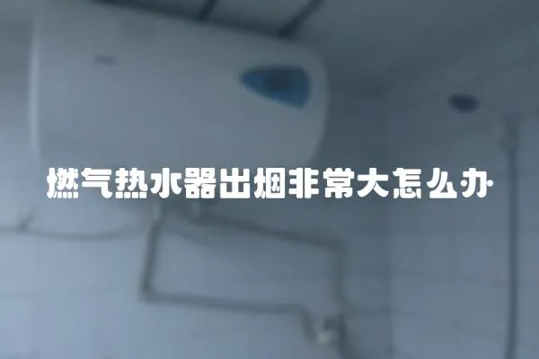 燃氣熱水器出煙非常大怎么辦