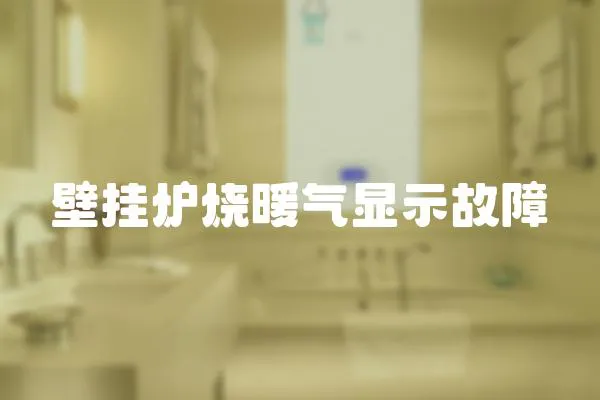 壁掛爐燒暖氣顯示故障