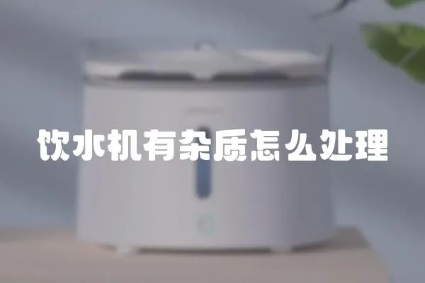 飲水機有雜質怎么處理