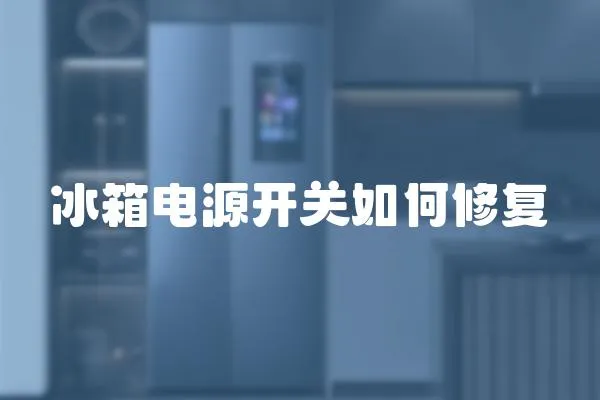 冰箱電源開關如何修復