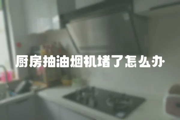 廚房抽油煙機堵了怎么辦