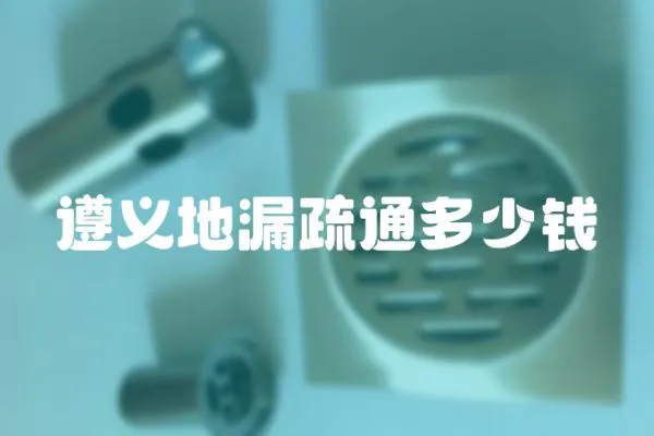 遵義地漏疏通多少錢