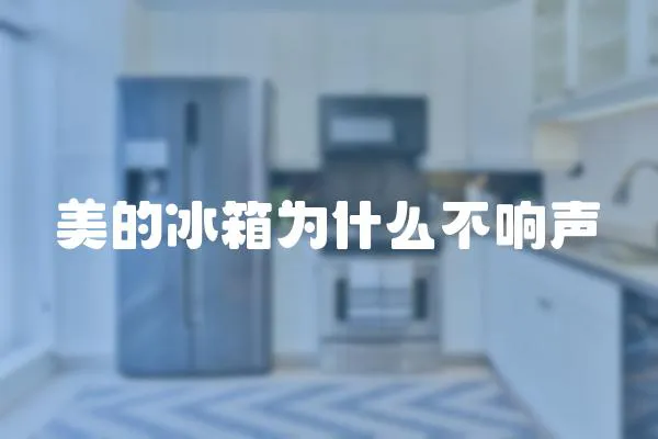 美的冰箱為什么不響聲