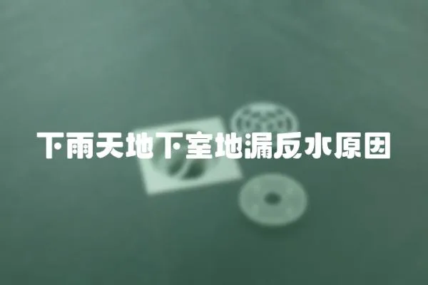 下雨天地下室地漏反水原因