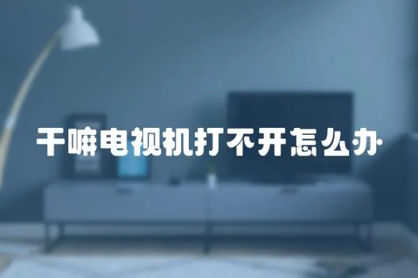 干嘛電視機打不開怎么辦