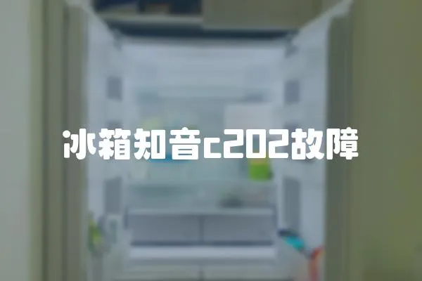 冰箱知音c202故障