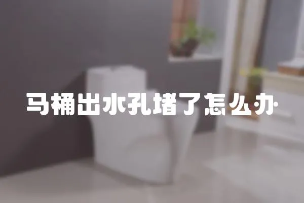 馬桶出水孔堵了怎么辦
