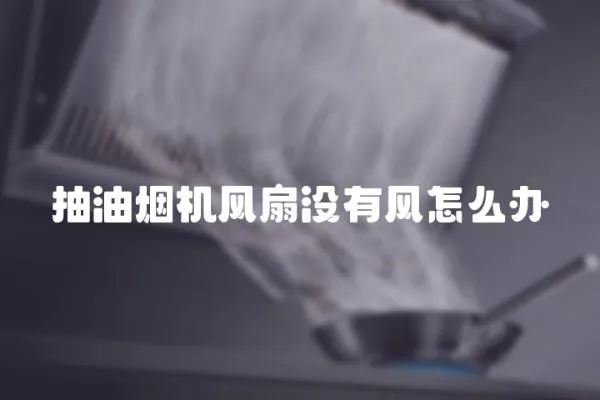 抽油煙機風扇沒有風怎么辦