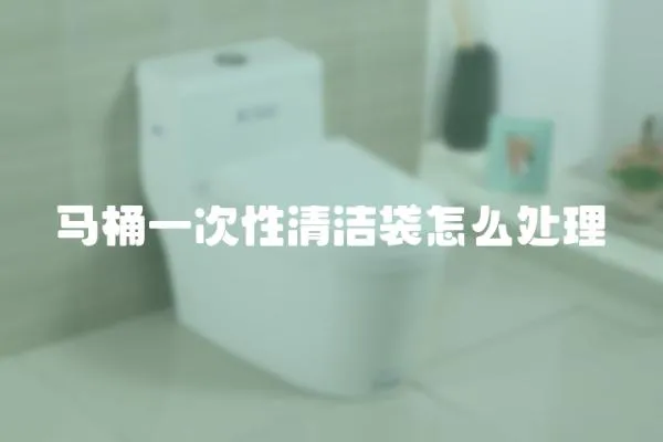 馬桶一次性清潔袋怎么處理