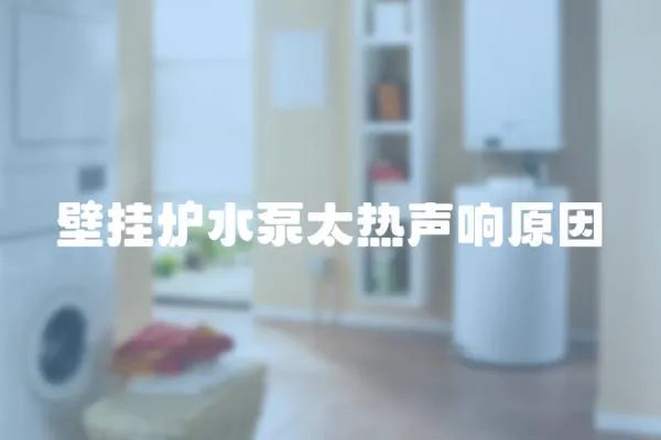 壁掛爐水泵太熱聲響原因