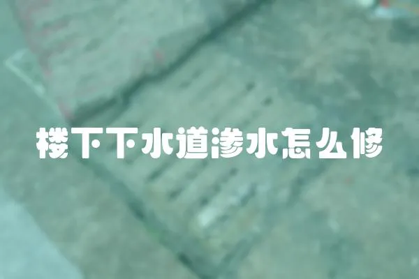 樓下下水道滲水怎么修