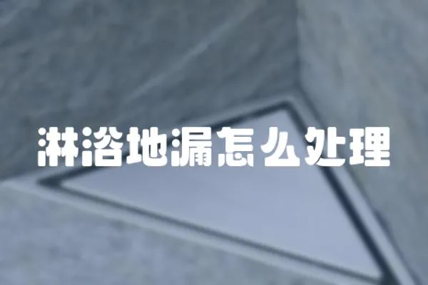 淋浴地漏怎么處理