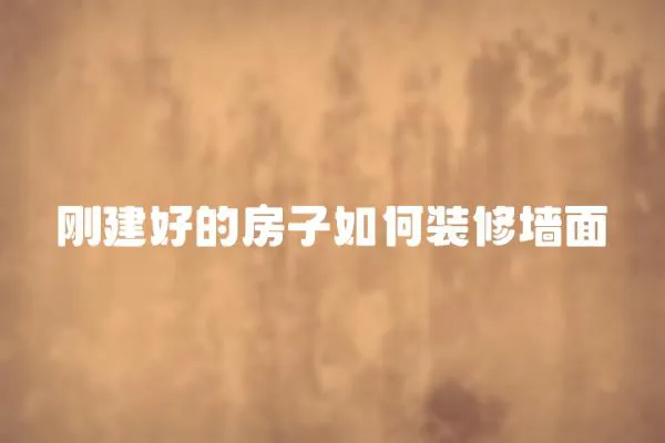 剛建好的房子如何裝修墻面