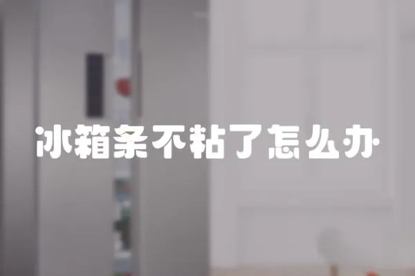 冰箱條不粘了怎么辦