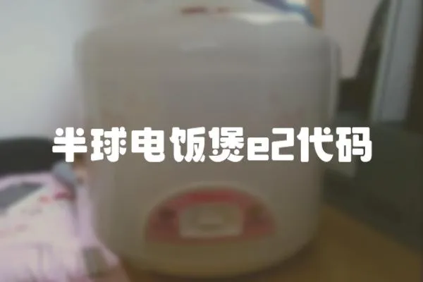 半球電飯煲e2代碼